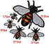 Retro Embroidery Large/Med/Small Bees/Wasps Paste Patch Clothing Sweater DIY Accessories Fashion Patch...