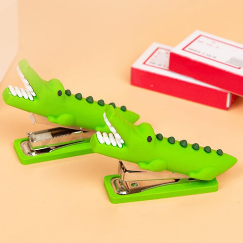 Crocodile Stapler, Cute Animal Stapler, Funny Stapler for Desk,Poratble Stapler, Mini Handheld Stapler for Children School Prize Office Stationery...