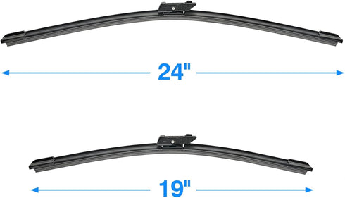 Windshield Wiper Blades for Volkswagen VW Jetta 2011-2023 Passat 2012-2018 CC 2013-2017 Custom Fit 24"+19" Front Car Rain Wipers Windscreen 2 Pack...