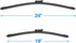 Windshield Wiper Blades for Volkswagen VW Jetta 2011-2023 Passat 2012-2018 CC 2013-2017 Custom Fit 24"+19" Front Car Rain Wipers Windscreen 2 Pack...
