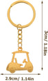 KESYOO 2Pcs Golf Keychain Metal Golf Cart Key Chain Golf Cart Pendant Key Ring Bag Charms Hanging for Golfer Golf Lover Present Golden Silver...