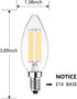 LED Light Bulbs E14 Base Warm White 2700K 60W Dimmable European Light Bulbs for Turkish Lamp, E14 Bulb 6W LED Candle Bulb, 6 Pack...