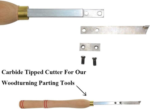 Carbide Tiped Wood Turning Replacement Blades Knives Cutter for Parting Tool and Grooving Woodturning Lathe Tool 100x12.2x3mm...