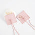 40 Pieces Microfiber Jewelry Pouch, 8 x 8 cm Jewelry Package Bags with String, Luxury Small Gift Bag, Pink Envelope Style Bracelet Packaging Bow T...