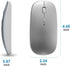 Bluetooth Mouse for Laptop/Tablet/iPhone/Android PC,Rechargable Quiet Slim Mice Compatible with Windows/Linux,Silver...