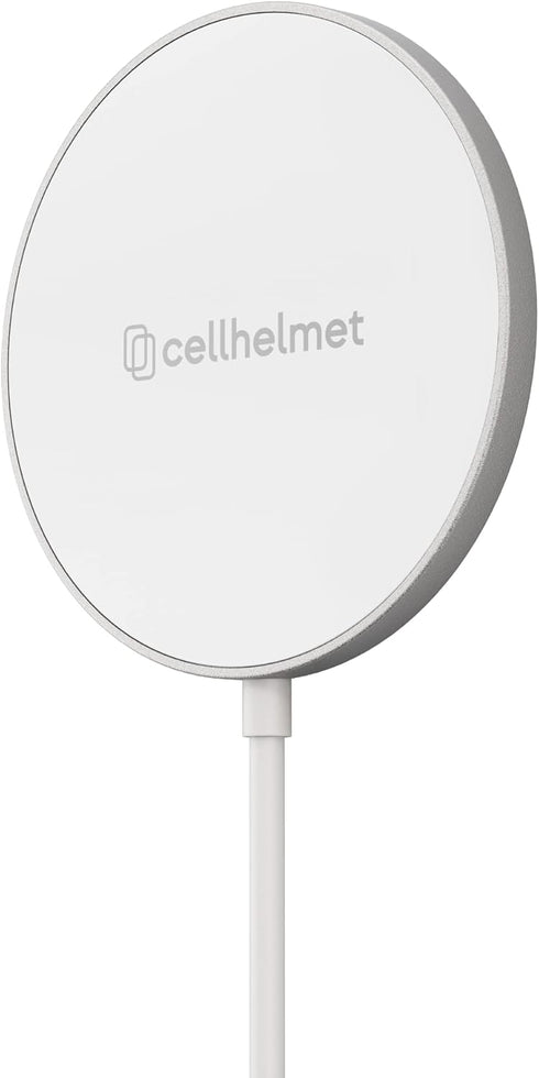 Fast Wireless Charging Pad w/Magnetic Alignment Technology - Aluminum w/Glass Surface (15W) | cellhelmet......