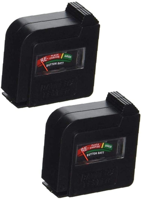 2Pcs Black Bt-860 Battery Tester Checker Battery Volt Tester Monitor Electrical Equipment for 9v 1.5v Button Cell - Nice Processed...