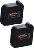 2Pcs Black Bt-860 Battery Tester Checker Battery Volt Tester Monitor Electrical Equipment for 9v 1.5v Button Cell - Nice Processed...