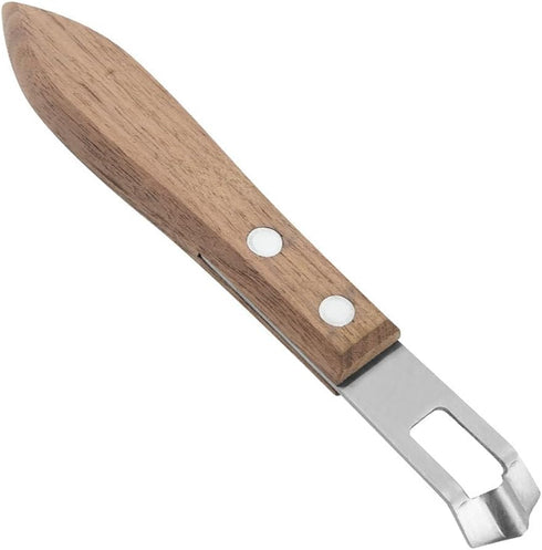 2 PACK Cocktail Channel Knife with Walnut Wood Handl Fruit and Vegetable Carving Tool for Decorating Cocktails, Desserts, and Salads Stainless Ste...