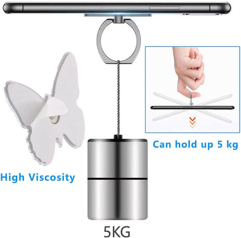 Cell Phone Ring Holder Stand, Cute Butterfly Phone Ring Grip Holder 360° Rotation Finger Kickstand Compatible with All Smartphones Tablet(1Pack Pu...
