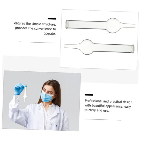 Hemoton 5pcs Chemical Experiment Equipment Candy Tubes Containers Chemistry Drying Tube Glass Laboratory Drying Tube Single Ball Drying Tubes Glas...