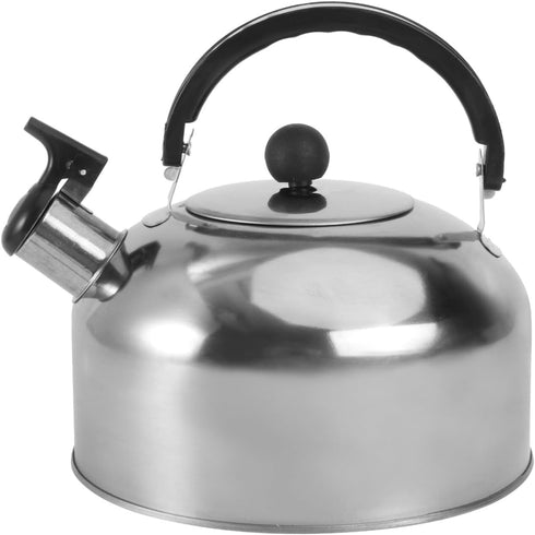 Amosfun 2L Whistling Tea Kettle 7.8 Inch Bottom Stainless Steel Stove Top Teapot with Ergonomic Handle, Milk Warmer for Stovetop Induction Gas Sto...