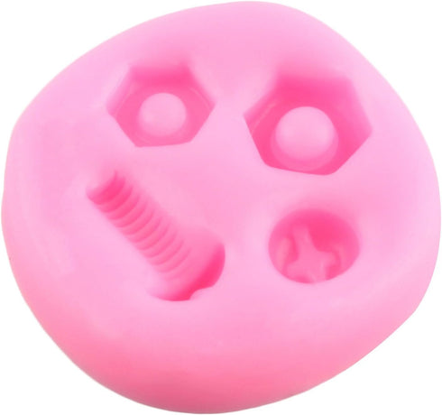 Hand Tools Silicone Mold Construction Tools Fondant Molds Screw Nut Candy Molds For Cake Decorating Cupcake Topper Chocolate Gum Paste Polymer Cla...