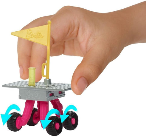 Barbie Careers Playset, 65th Anniversary Astronaut Set with Brunette Doll & 10 Accessories Including Rolling Rover & Space Helmet with Flipping Sh...