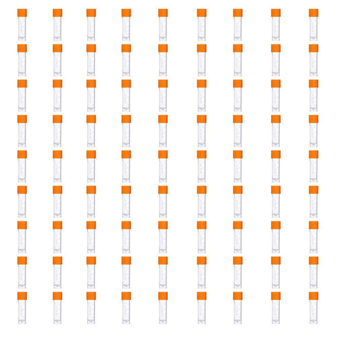 81PCS Cryo Tubes 2ml, Plastic Small vials with Screw caps Sample Tubes,PP Material ?with Silica Gel Gasket?Free from DNase, RNase, Human DNA...