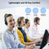 AGPTEK Hands-Free Call Center Noise Cancelling Corded Binaural Headset Headphone with 4-Pin RJ9 Crystal Head and Mic Microphone for Desk Phone - T...
