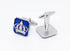 Blue Square Royal Crown Crystal Cuff Links for Men Lady in Gift Box Unisex Metal Cufflinks for Business Wedding Anniversary...
