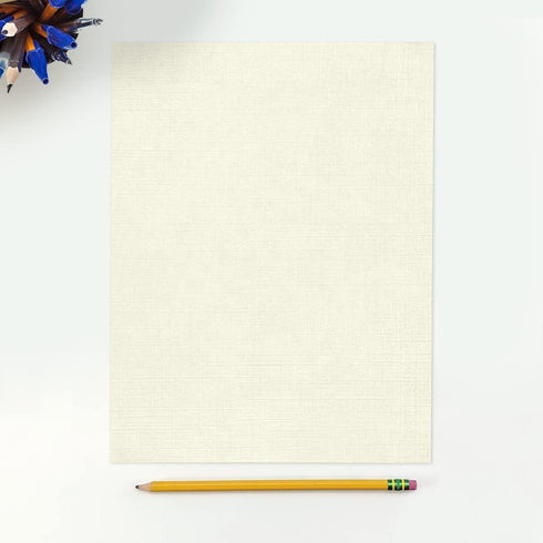 LUXPaper 8.5" x 11" Classic Linen Paper | Letter Size | Natural White | 70lb. Text | 50 Qty...