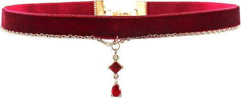 Love Heart Velvet Choker Collar Necklace AdjustableRetro Knot Clavicle Chain Necklace for Women Wedding Party Jewelry Birthday Gift...