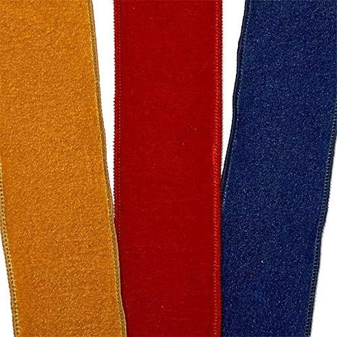 2 1/2" X 10 Yards Navy Velvet Wired Edge Ribbon...