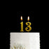 Gold 13th Birthday Numeral Candle, Number 13 Cake Topper Candles Party Decoration for Girl Or Boy...