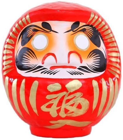 Handmade Japanese Daruma Doll Red Size-1...