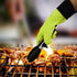 GEEKHOM Grilling Gloves, Heat Resistant Gloves BBQ Kitchen Silicone Oven Mitts, Long Waterproof Non-slip Potholder for Barbecue, Cooking, Baking(G...