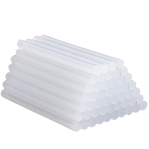 H&S Hot Glue Sticks for Glue Gun - 50 pcs - 7mm x 100mm Resin EVA Hot Melt Stick - Clear Adhesive for Arts & Crafts...