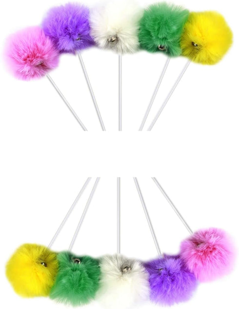 10-Pack Replaceable Cat Dangling Toy with Bell, Cat Scratching Post Cat Tree Tower Replacement Attachment Ball Toy...