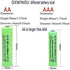 AA Ni-MH 600mAh 1.2V aa Rechargeable Battery for Outdoor Solar Lights,Garden Lights, Remotes, Mice (Green 8-Pack)...