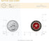 20 pcs Color Contrast Black Enamel Silver Star Sewing Metal Shank Buttons for Coats -25mm -1"...