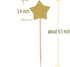 WARMBUY Gold Glitter Cupcake Cake Toppers, Double Sided Stars, 50 Pack...