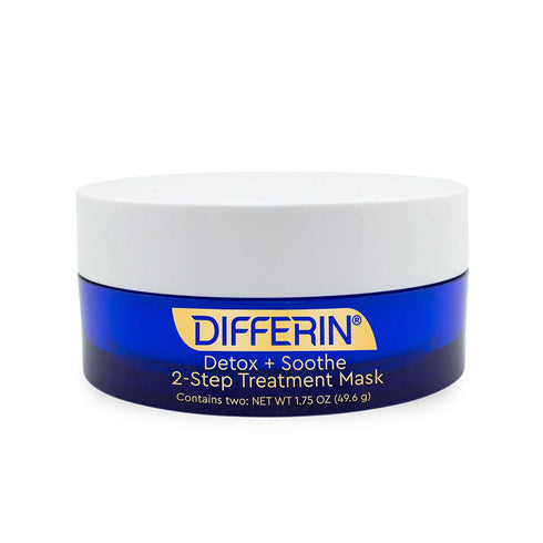 Differin Clay Face Mask, Detox and Soothe 2 Step Treatment Clay Mask by the makers of Differin Gel, Gentle Skin Care for Acne Prone Sensitive Skin...