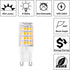 G9 LED Light Bulbs, 5W(40W Halogen Equivalent), 100V-240V, 430LM, Warm White 3000K, G9 Base Non-Dimmable Light Bulbs for Home Lighting,12-Pack...