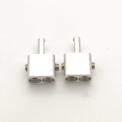 Pair of Aluminum Dual 8 Gauge to Single 8 car Audio Dual Speaker Gauge Amplifier -Four Stainless Steel Screws...