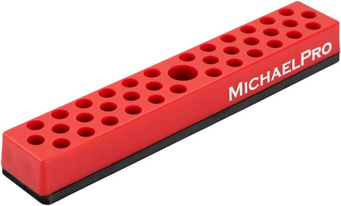 MichaelPro MP014004 36-Piece Magnetic Hex Bits Holder, Strong Magnetic Base Bits Organizer, Magnetic Tool Organizer in Red...
