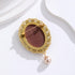 Kokoma Victorian Cameo Brooch Pin for Women Girls Dangling Pearl Beauty Lady Portrait Lapel Pins Scarf Badge Cloth Dress Accessories Jewelry...