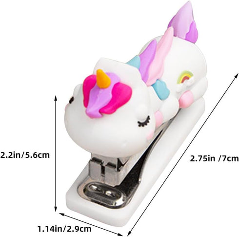 Stapler, Cute Animal Silicone Stapler Desktop Stitcher Art Figurine Statue Sculpture Handy Stapler for Home Office for Kids...