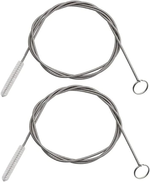 Extra Long Pipe Tube Cleaner Fridge Drain Pipe Dredging Tool Flexible Drain Brush Skinny Tube Spiral Cleaning Brush Drinking Straw Cleaner Brush N...