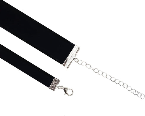 Choker Set 6 PCS Necklace Gothic Choker Velvet Gothic Classical Collars(Black/Claret Red)...