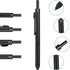 AUAUY 4 in 1 Multicolor Pen,Metal Cased Multifunction Pen,Gravity Sensor Multifunction Pen, 0.5mm 3 Color Ballpoint & 0.5mm Mechanical Pencil Come...
