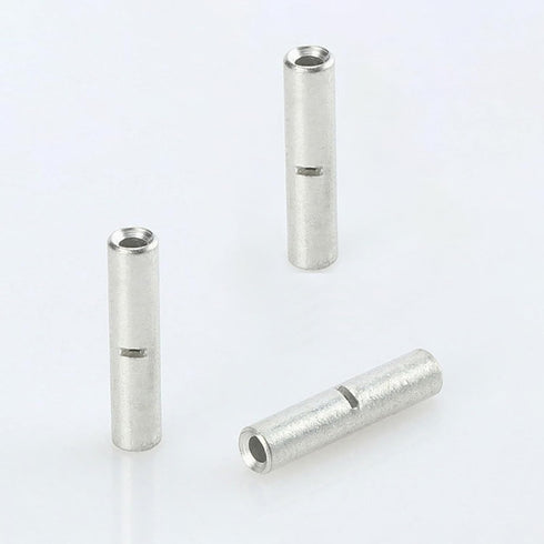 22-18 Gauge Copper Butt Connectors 100 PCS 22-18 AWG Butt Splice Connectors 0.75 mm² Wire Uninsulated Crimp Butt Connectors Pure Copper Tin Coated...