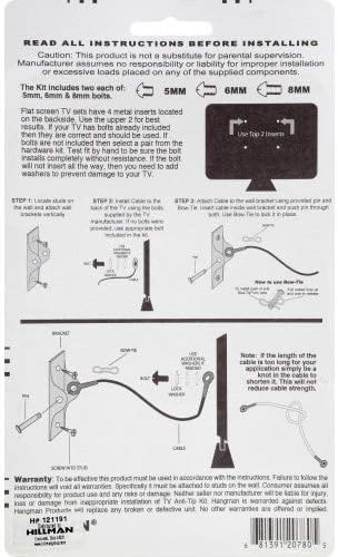 Hillman Furniture Anti-Tip Kit 400Lb...