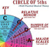 4 String Bass Instructional Chart with Fretboard Notes Poster - Nashville Numbering System - Circle of 5ths | A New Song Music | 11"x17"...