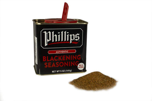 Phillips Blackening Seasoning used in Phillips Seafood Restaurants on Blackened Chicken, Fish & Seafood...