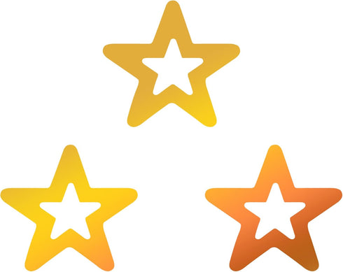 Hemway Craft Glitter - 1/5" 0.2" 5mm - Hollow Star Shaped Glitter, Star, Table, Sequin, Confetti, Nail and Decoration - Gold Holographic - 50g...