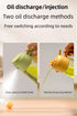 2 in 1 glass olive oil filling bottle, 2 in 1 cooking oiler, spray, kitchen press fuel injector, used for salad making, baking, frying, barbecue, ...