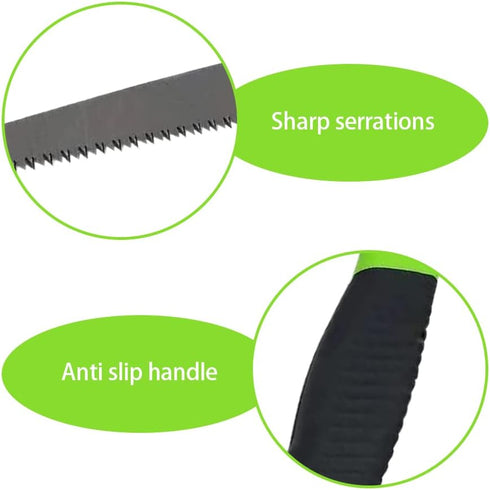 Folding Hand Saw Non-Slip Handle Pro Pruning Hand Saw Soft Grip Pruning Saw for Pruning, Trimming, Sawing...