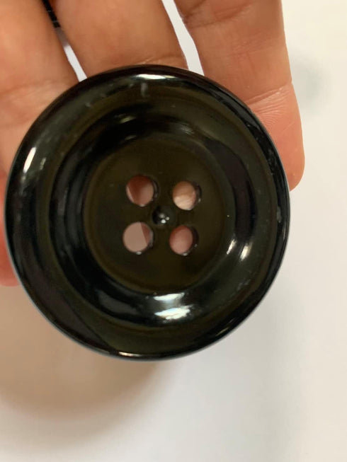50 mm Large Button 4 Holes Black 15 Pcs for Crafts Making Clothes Sewing and DIY Projects, Scrapbook...