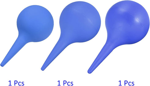 3 Pack Dust Ball Air Blower - Equipment Cleaning Rubber Remove Dust & Transfer Liquid, Apply to Computer/Camera Lens/Plants (30mL/ 60mL/ 75mL, Blu...